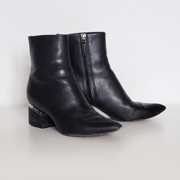 Alexander Wang Black Ankle Boots - Picture 1 of 13